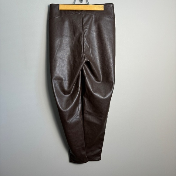 NEW Ricki's LENI Legging Women's Brown Faux Leather Pants Size Large High Waist - Picture 3 of 12